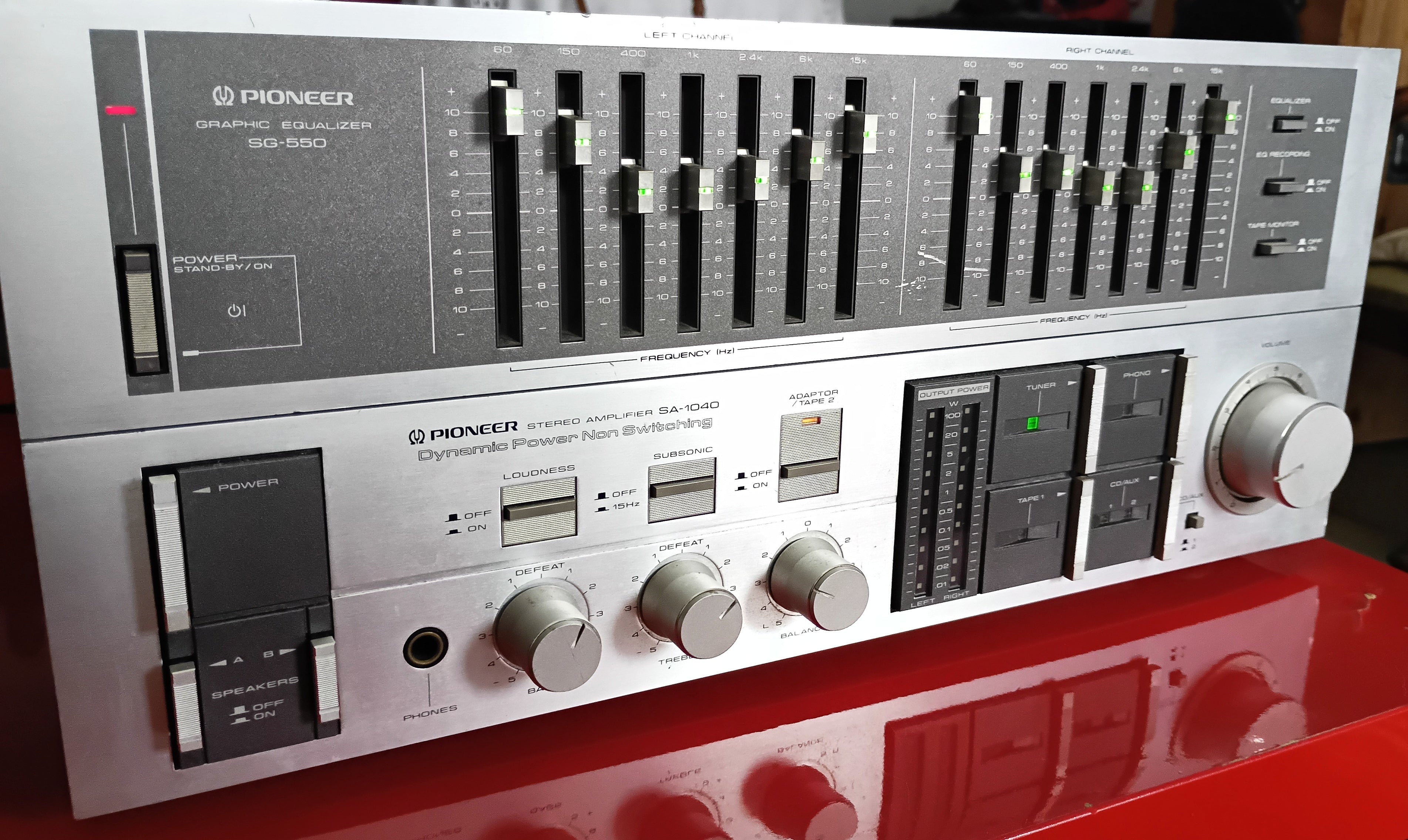 Pioneer hifi stack SA-1040 Amplifier and matching Equalizer vintage