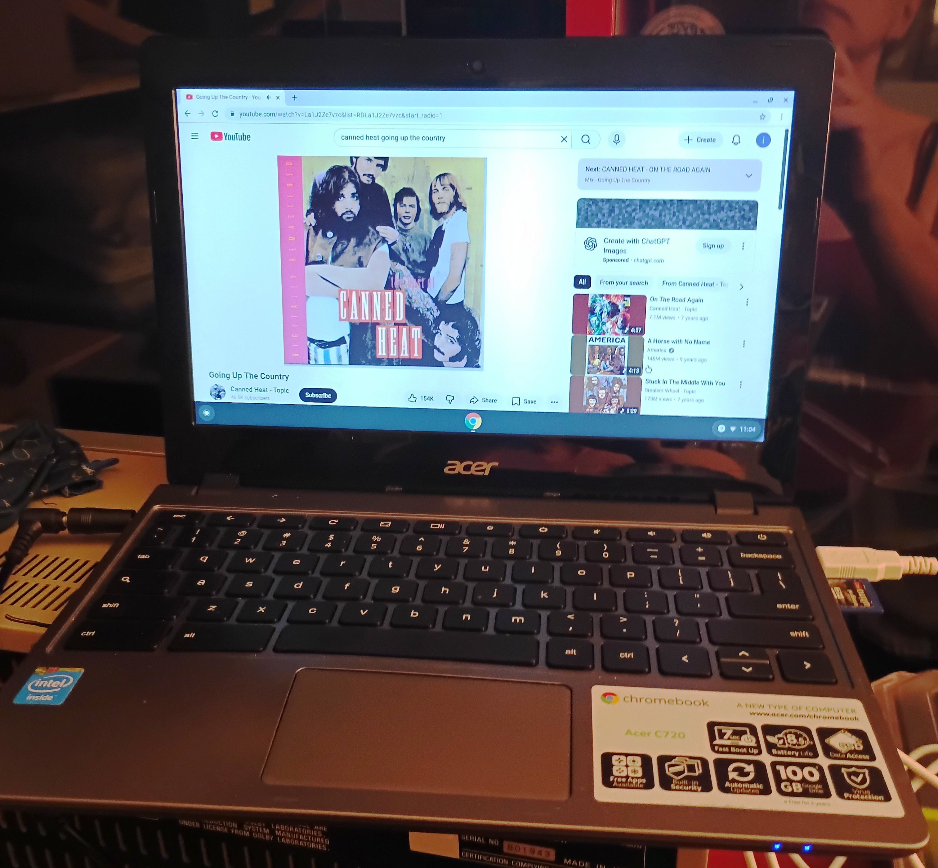 C720 Chromebook LENOVO + Adapter