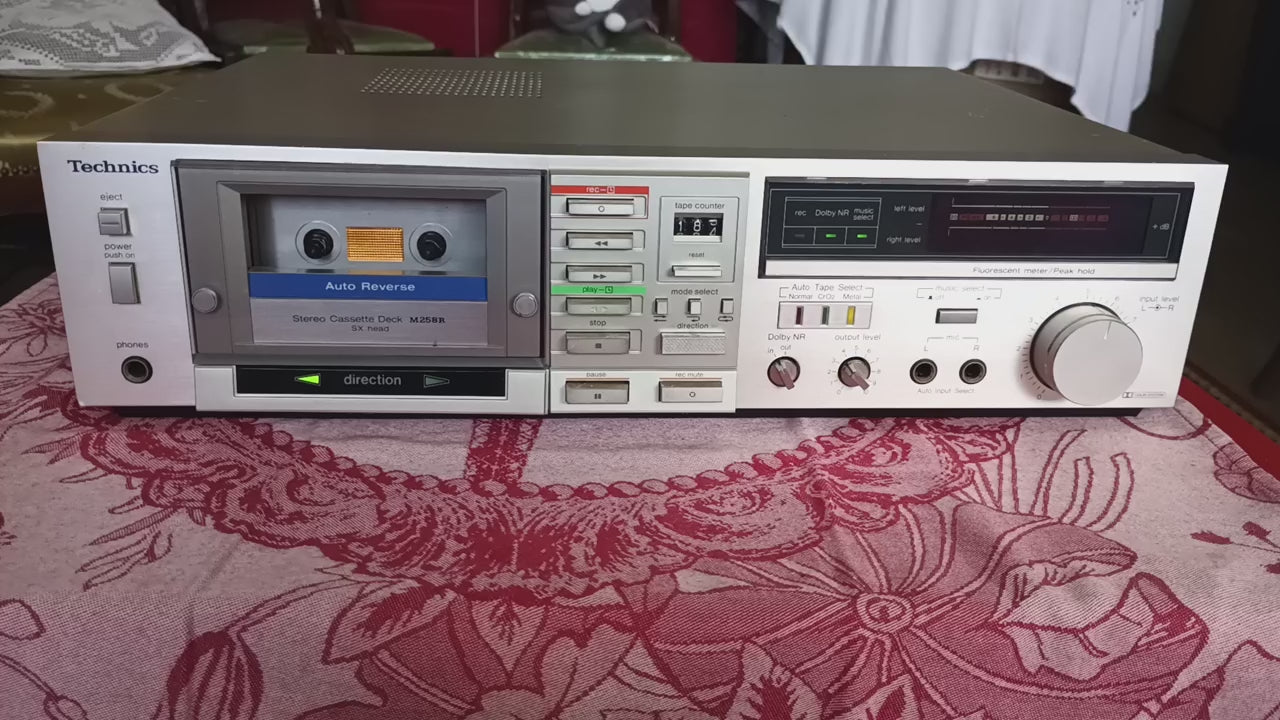 Technics RS-M258R Auto-Reverse Cassette Deck — New Belts, Fully Working